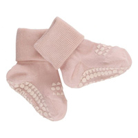 Antypoślizgowe skarpetki dla dziecka do nauki chodzenia BAMBOO Soft Pink 1-2 lata - Go BabyGo