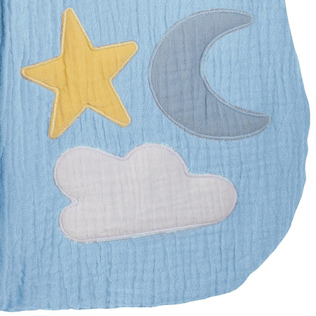 Hi Little One - śpiworek 2-warstwowy muslin Day & Night Baby Blue roz S