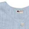  lniana koszulka ze spodenkami dla dziecka z organicznego BIO lnu BOHO LEO Light Blue roz. M - Pom Pom