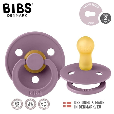  Smoczek Uspokajający dla dziecka kauczuk Hevea - BIBS COLOUR MAUVE M