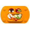  Silikonowy talerzyk z podkładką dla dziecka - lunchbox - EasyTots - EasyMat Mini 2in1 ORANGE