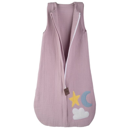 Hi Little One - śpiworek 2-warstwowy muslin Day & Night Blush roz M