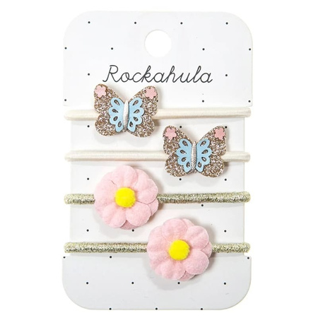 Gumki do włosów dla dziewczynki Meadow Butterfly - Rockahula Kids - 4 szt.