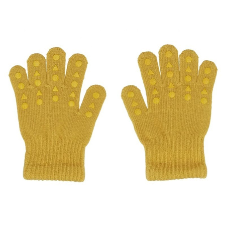 Antypoślizgowe rękawiczki dla dziecka ułatwiające chwytanie 1 - 2 lata Mustard - GoBabyGo 
