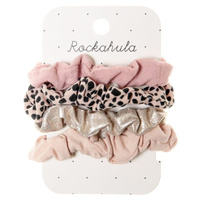 Gumki do włosów dla dziewczynki -  Lily Leopard Scrunchies - Rockahula Kids - 4 szt.