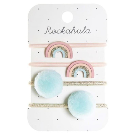 Gumki do włosów dla dziewczynki Sorbet Rainbow - Rockahula Kids - 4 szt.
