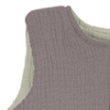 Śpiworek dwustronny dla dziecka piżamka z nogawkami z organicznej BIO bawełny muślin GREY/ MINT roz M - Hi Little One 