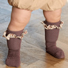 Antypoślizgowe skarpetki dla dzieci do nauki chodzenia BAMBOO Misty Plum Donna Leigh  2-3 lata - GoBabyGo 