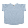  lniana koszulka ze spodenkami dla dziecka z organicznego BIO lnu BOHO LEO Light Blue roz. M - Pom Pom