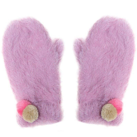 Rękawiczki zimowe dla dziewczynki Pomponiki Fluffy Spot 7 - 10 lat - Rockahula Kids