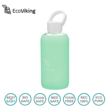 Szklana Butelka Nawadniająca dla Mam - Eco Viking Pure Water Mint