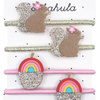 Gumki do włosów dla dziewczynki  Squirrel and Rainbow Acorn - Rockahula Kids - 4 szt.