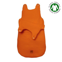 Śpiworek dla dziecka z organicznej BIO bawełny oddychającej GOTS NEWBORN SLEEPBAG  PUMPKIN muslin cotton TOG 3,5 wiek 0 m+ - Hi Little One