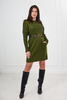 Sweter z szerokim paskiem khaki