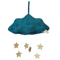 Picca LouLou - Zawieszka mobile Sparkle Cloud BLUE with Stars 34 cm