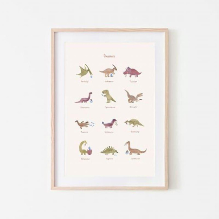 Plakat Dinozaury średni - Mushie